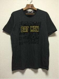 [即決古着]UNIQLO×BATMAN/ユニクロ×バットマン/DCコミック/UT/コラボTシャツ/半袖/ダークグレー/L