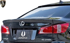 【M’s】レクサス 20 IS GSE20 GSE21 (2005.9-2013.4) AIMGAIN 純VIP GT トランクスポイラー 3P FRP 未塗装 エイムゲイン エアロ 外装