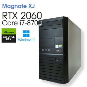 【中古ゲーミングPC】ドスパラ Magnate / GeForce RTX 2060 / Core i7-8700 / 16GB / SSD 500GB / Windows11