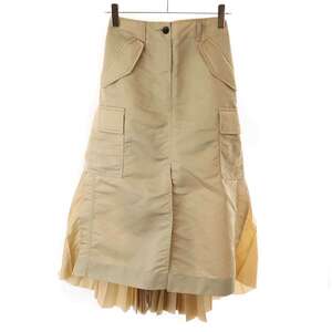 sacai サカイ 22SS Nylon Twill Skirt ナイロンツイルスカート ベージュ 0 22-06065 ITBSS8KU3K5A