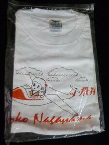 GT/D02FN-PEV 希少品 未着用 長山洋子 プリントTシャツ Lサイズ 飛翔 ツアーグッズ？ 当時物 飛行機