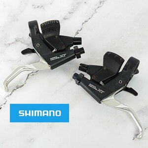 【1円★現状品】shimano シマノ デュアルコントロールレバー DEORE XT ST-M739 シフト&ブレーキ一体型レバー 3×8速 左右 動作未確認 43117