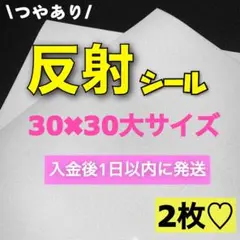 艶あり　うちわ用 規定外 対応サイズ 反射シート 白 2枚