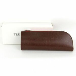 トラサルディ ペンケース メガネケース マルチポーチ ブランド 小物 メンズ レディース ブラウン TRUSSARDI