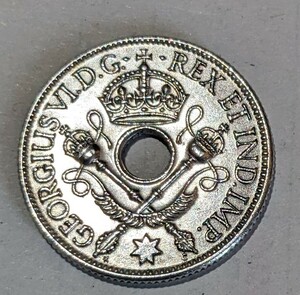 ’1938　オーストラリア領ニューギニア　　1シリング銀貨　王冠＆王笏