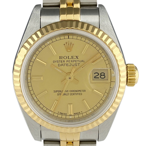 ロレックス ROLEX デイトジャスト 69173 腕時計 SS YG 自動巻き シャンパンゴールド レディース 【中古】