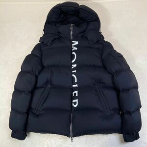 ☆美品・神サイズ☆ MONCLER モンクレール　マウレス　MAURES ビッグロゴ　ダウンジャケット　6号　2XLサイズ相当　ネイビー　ブラック