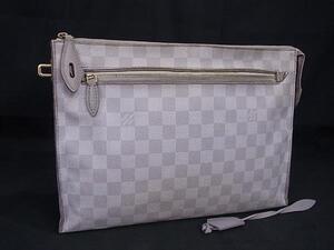 1円 LOUIS VUITTON ルイヴィトン N41315 ダミエカラー キット クラッチバッグ セカンドバッグ メンズ レディース グレー系 BK4074