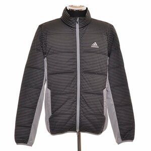 ◆502823 adidas GOLF アディダス ゴルフ ◇ダウンジャケット ライトダウン N49912 サイズM メンズ グレー ボーダー