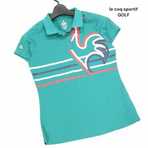 le coq sportif GOLF ルコック スポルティフ ゴルフ 春夏 ビッグ ロゴ♪ 半袖 速乾 ポロシャツ Sz.M　レディース　K4T00930_6#A