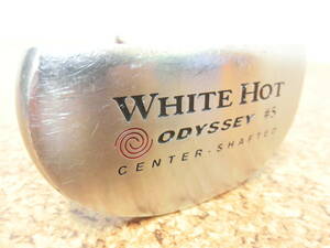 希少 名器♪ODYSSEY オデッセイ WHITE HOT #5 CENTER SHAFTED 2ドット ホワイトホット パター 34インチ 純正スチールシャフト 中古♪T1855