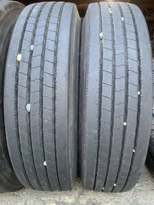 バリ溝 夏タイヤ2本セット DUNLOP DECTES SP122 225/80R17.5 123/122L 2022年