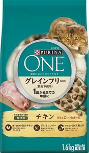 ネスレ ピュリナワン キャット 1歳から全ての年齢に グレインフリー チキン 1.6kg 猫用フード