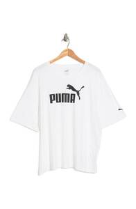 ●送料無料●大きいサイズ PUMA ロゴグラフィク半袖TEE（ホワイト）【USサイズ/3XL】