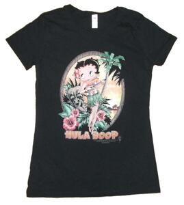 ★ベティ ブープ Tシャツ Betty Boop Ladys-S 正規品 フラ ガール