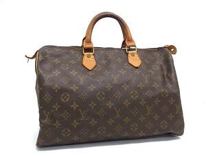 1円 LOUIS VUITTON ルイヴィトン M41524 モノグラム スピーディ35 ミニボストンバッグ ハンドバッグ レディース ブラウン系 BJ6448