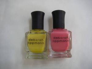 S36 deborah lippmannデボラリップマン　ネイルポリッシュ　イエロー&ピンク　２個セット　新品未使用　マネキュア