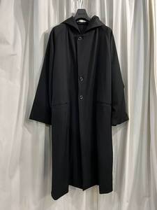 2018AW yohji yamamoto pour homme フード付きデザインロングコート（HV-D13-124）