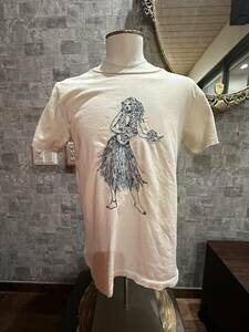 REMI RELIEF(レミレリーフ)ダメージ Tシャツ 刺繍 日本製 L フラガール オフホワイト(検)エンジニアードガーメンツ ループウィラー アロハ