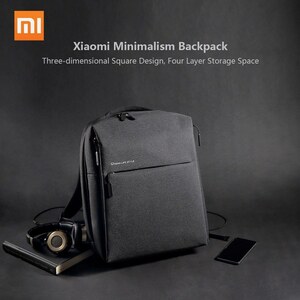 【送料無料】 Xiaomi 14インチ ノートパソコン 対応 3D スクエア デザイン ミニマリズム バックパック（ブラック）