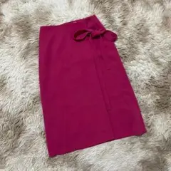 【希少サイズ XS】イエナ Aライン 台形スカート ミディ丈 リボン LC14