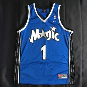 【DEAD STOCK】00s NIKE ナイキ NBA オーランド マジック トレイシー・マグレディ ゲームシャツ メンズL 青 バスケ ユニフォーム 新品 正規