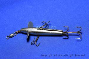 VINTAGE RARE METAL LURE,Pfluger BREEAKLESS DEVON MINNOW C1920 希少蒐集家向けヴィンテージメタルルアー、7076-207 オールドルアー、