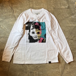 Retro Grade for tk. TAKEO KIKUCHI オードリーヘップバーン ロンT プリントTシャツ タケオキクチ Audrey Hepburn ポップアート メンズXL