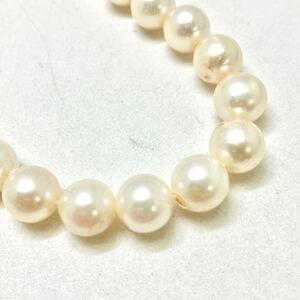 1円〜!!◎アコヤ本真珠ネックレス◎D 約47.9g 約45.0cm 約8.5-9.0mm珠 pearl necklace jewelry パール DA0/- 162