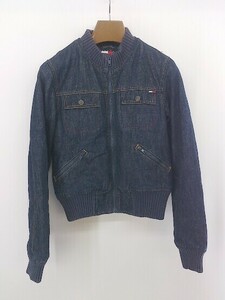 ◇ TOMMY JEANS トミージーンズ 長袖 中綿 デニム ジップアップ ジャケット サイズS インディゴ レディース E