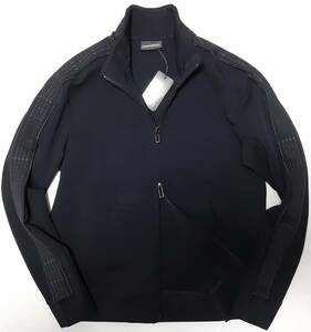 [新品] EMPORIO ARMANI　袖テーピングロゴ入り【メンズ・ジャケットブルゾン】◆2023-24年秋冬モデル　サイズ：XL(52相当)　◆色：紺