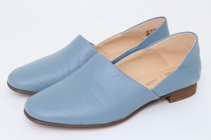 クラークス フラットシューズ レザー クッションプラス パンプス スリッポン シンプル ブランド 靴 レディース US6サイズ ブルー Clarks