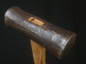 総重量約1100g　全長405㎜　鎚長118㎜　玄能　丸　両口　玄翁　大工道具　木工　DIY　日本製　Japanese　carpenter　Tool　hammer