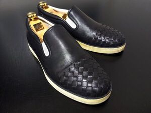 ボッテガヴェネタ 43 BOTTEGA VENETA イントレチャート スリッポン レザースニーカー 9668