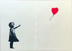 バンクシー/BANKSY “ IN THE EVENT OF DIVORCE ” WCP リプロダクション・シルクスクリーン・プリント R-390