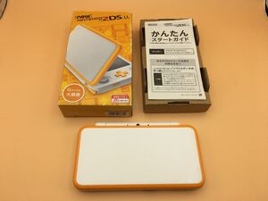 C9994 ■new ニンテンドー2DS LL 箱付き ホワイト×オレンジ ※スライドパッド破損 任天堂 動作確認済 初期化済