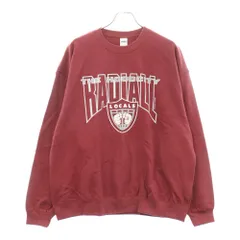 RADIALL (ラディアル) 24SS HOOOD CITY CREW NECK SWEATSHIRT L/S フロントプリントクルーネックスウェットトレーナー バーガンディー RAD-24SS-CUT008