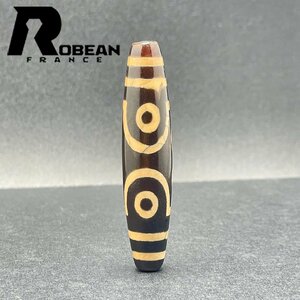 ★夢色 EU製 定価5万円★ROBEAN・チベット天珠★パワーストーン アクセサリー 天然石 金運 お守り プレゼント 約59.6*12.9mm 1002H199