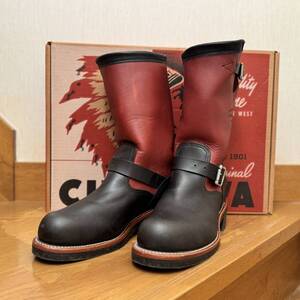 ★CHIPPEWA チペワ エンジニアブーツ 1901M59 US7.5E JP25.5 BLACK&OXBLOOD USED★