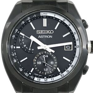 美品 SEIKO セイコー ASTRON アストロン 腕時計 SBXY019 8B63-0BA0 電波ソーラー ブラック チタン カレンダー ワールドタイム 動作確認済み