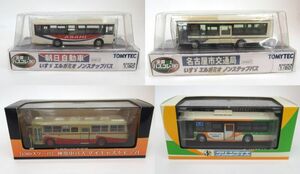 【中古】TOMYTEC 全国バスコレ 朝日自動車 名古屋市交通 神奈中バス 三菱ふそう 東京交通局 グリーンライナー 4台セット　ミニカーまとめ