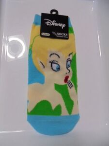 新品 Disney SOCKS ディズニー ピーター・パン/ティン・カーベル ポップ キャラックス 靴下 ソックス 約23~25cm