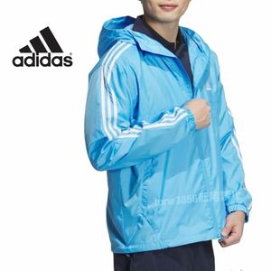 ★送料230円 adidas【XL】ナイロンジャケット ルーズフィット 大きめ 新品 アディダス ウィンドブレーカー スポーツ ジャージ 上着 3957