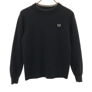 フレッドペリー 長袖 セーター UK10 ブラック FRED PERRY ニット レディース