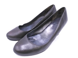 COLE HAAN コールハーン 本革 レザー ウェッジソール パンプス size（22.5cm位）/黒 ■■ ☆ ekb9 レディース