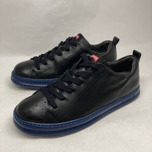 即決!定番! CAMPER RUNNER FOUR サイズ 43 黒レザー ｘ 青ソール スニーカー K100226 006 / カンペール スニーカー