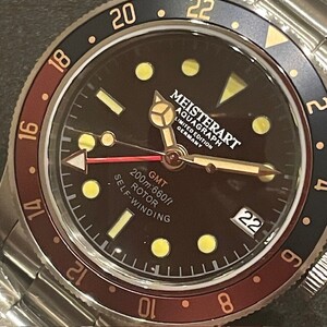 Meisterart aquagraph vintage GMT type2世界限定28本GMT針赤