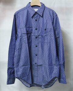 18SS Engineered Garments エンジニアードガーメンツ WORKADAY Utility Shirt Star Denim ワーク シャツ S スター柄 デニム