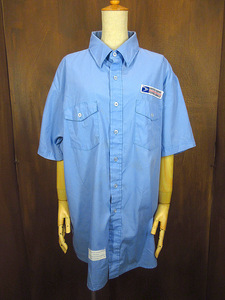 ビンテージ70’s80’s●UNITED STATE POSTAL SERVICEワークシャツ水色size 17-17 1/2●230617j5-m-sssh-wk企業モノ1970s1980sUSPS