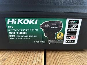 新品未使用 WH18DC XCB ハイコーキ コードレスインパクトドライバ ブラック 